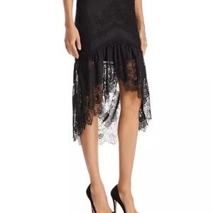 Alice + Olivia Black Lace Skirt